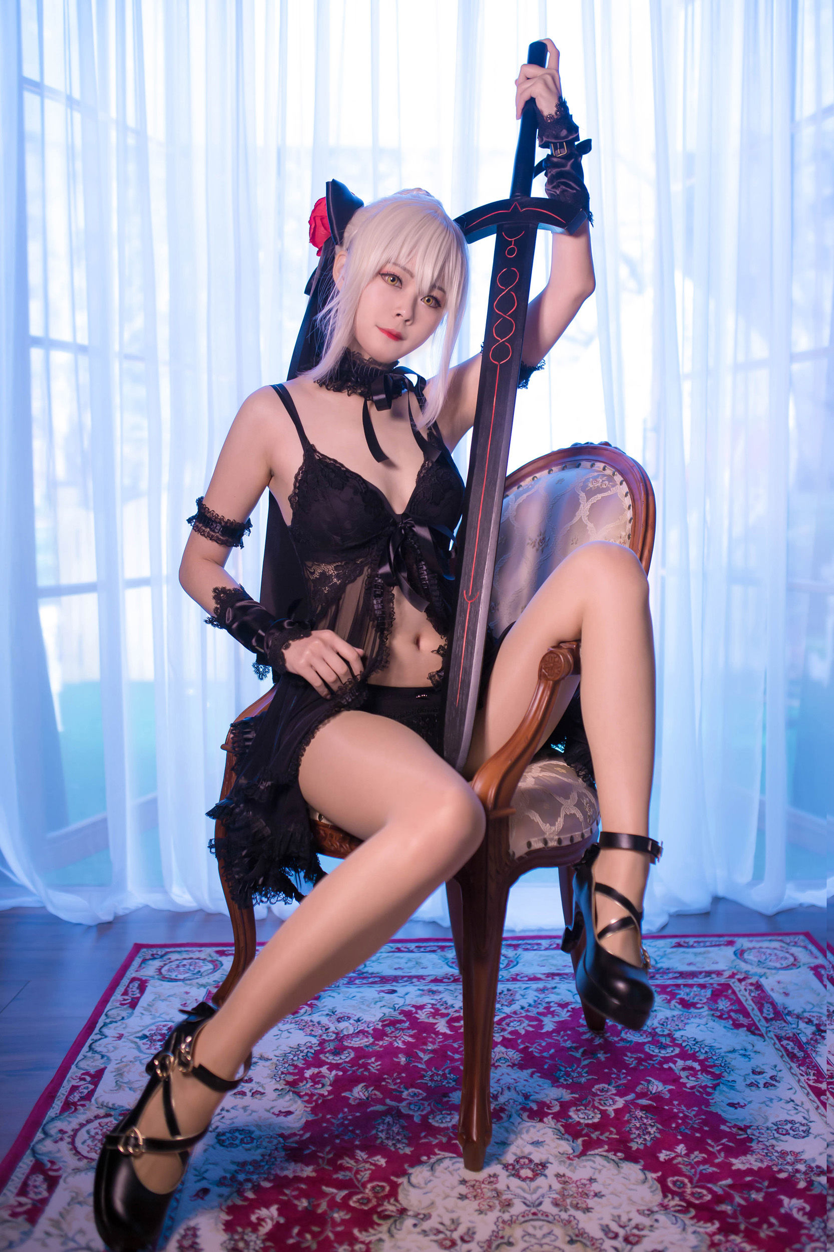 [Cosplay写真] Coser萱-KaYa – 亚缇 黑呆睡衣 [14P]插图4