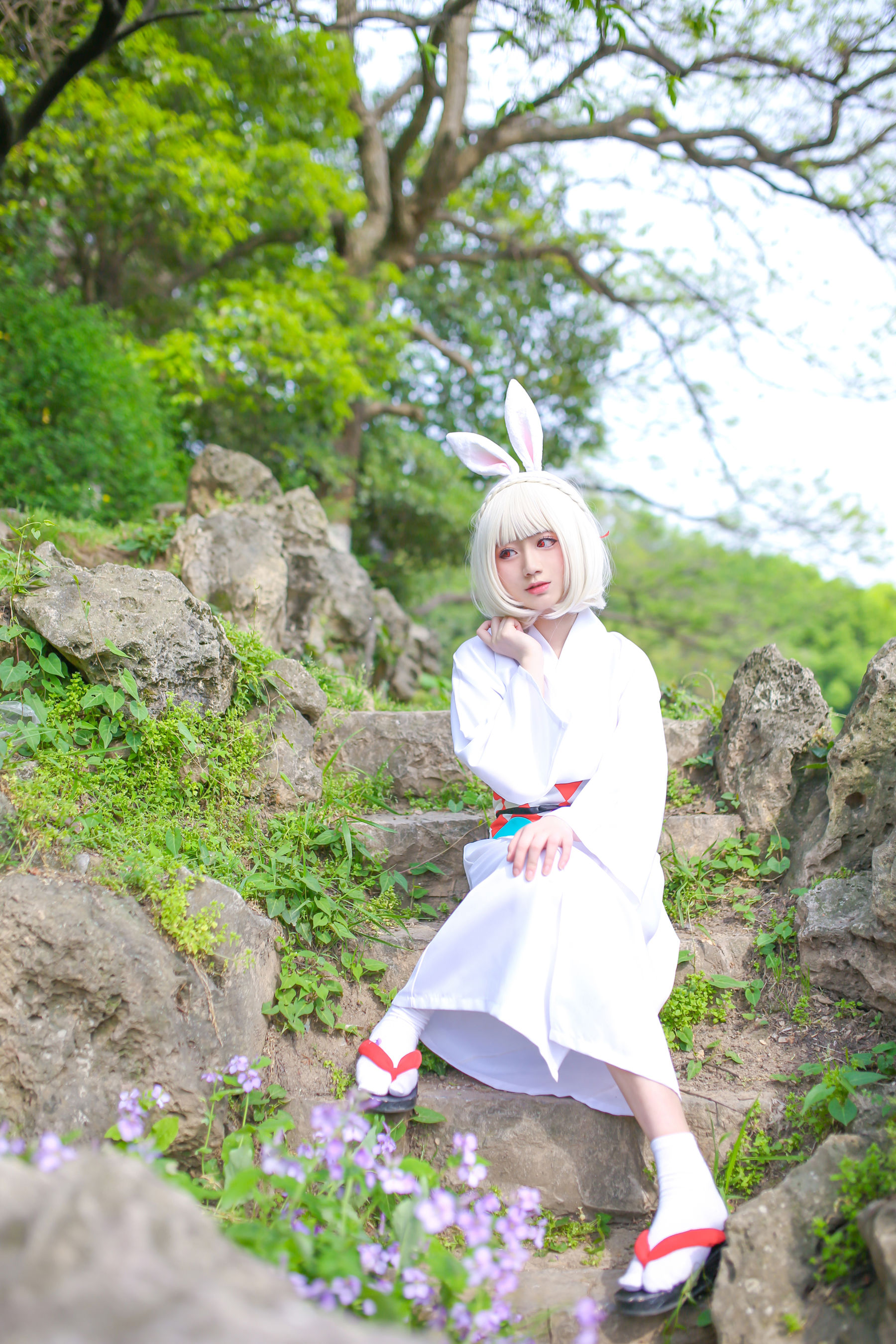 [Cosplay写真] 动漫博主弦音sic – 阴阳师 山兔 [9P]-美图馆