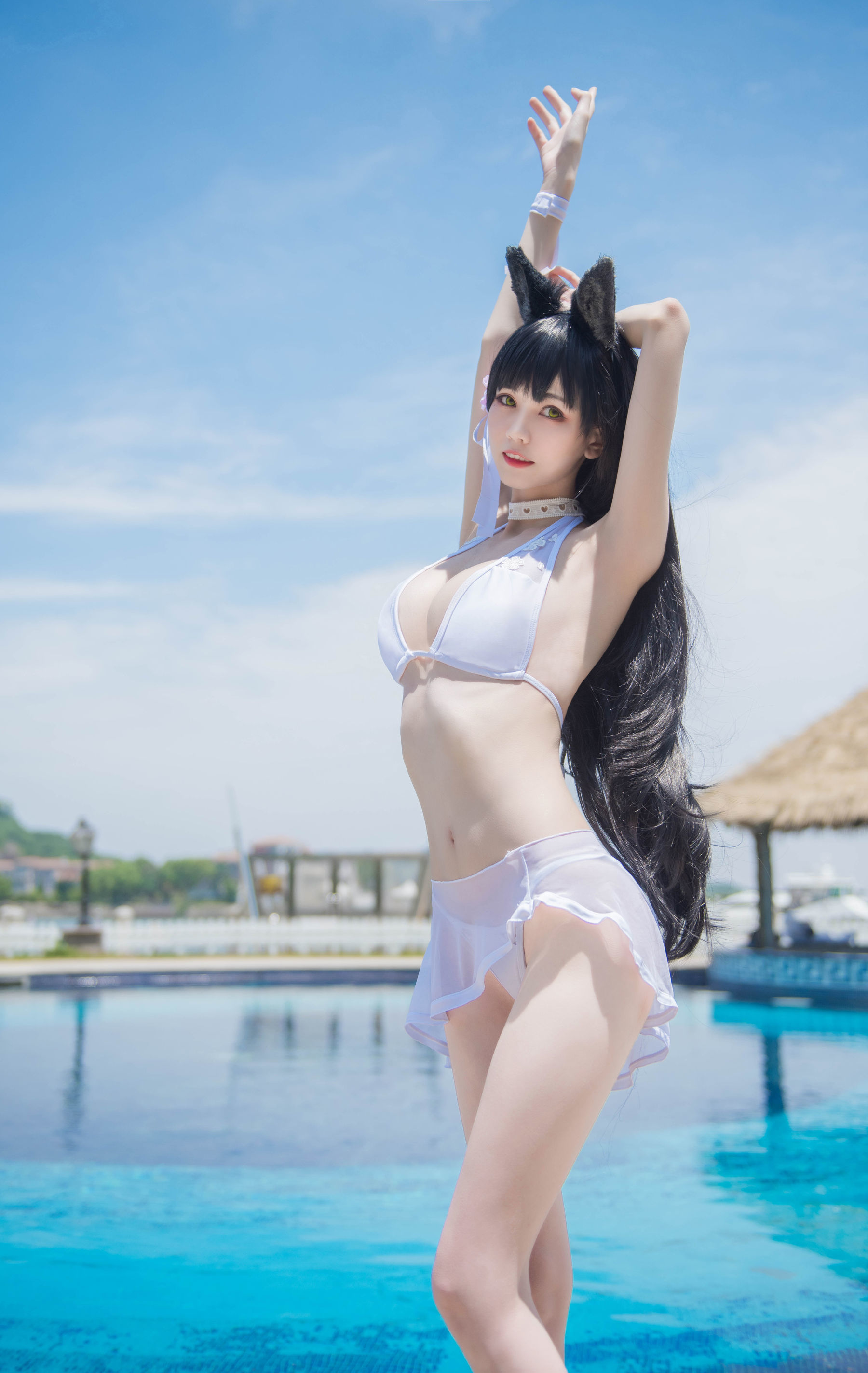[萝莉COS] 小妖精你的负卿 – 爱宕泳装 [18P]插图3