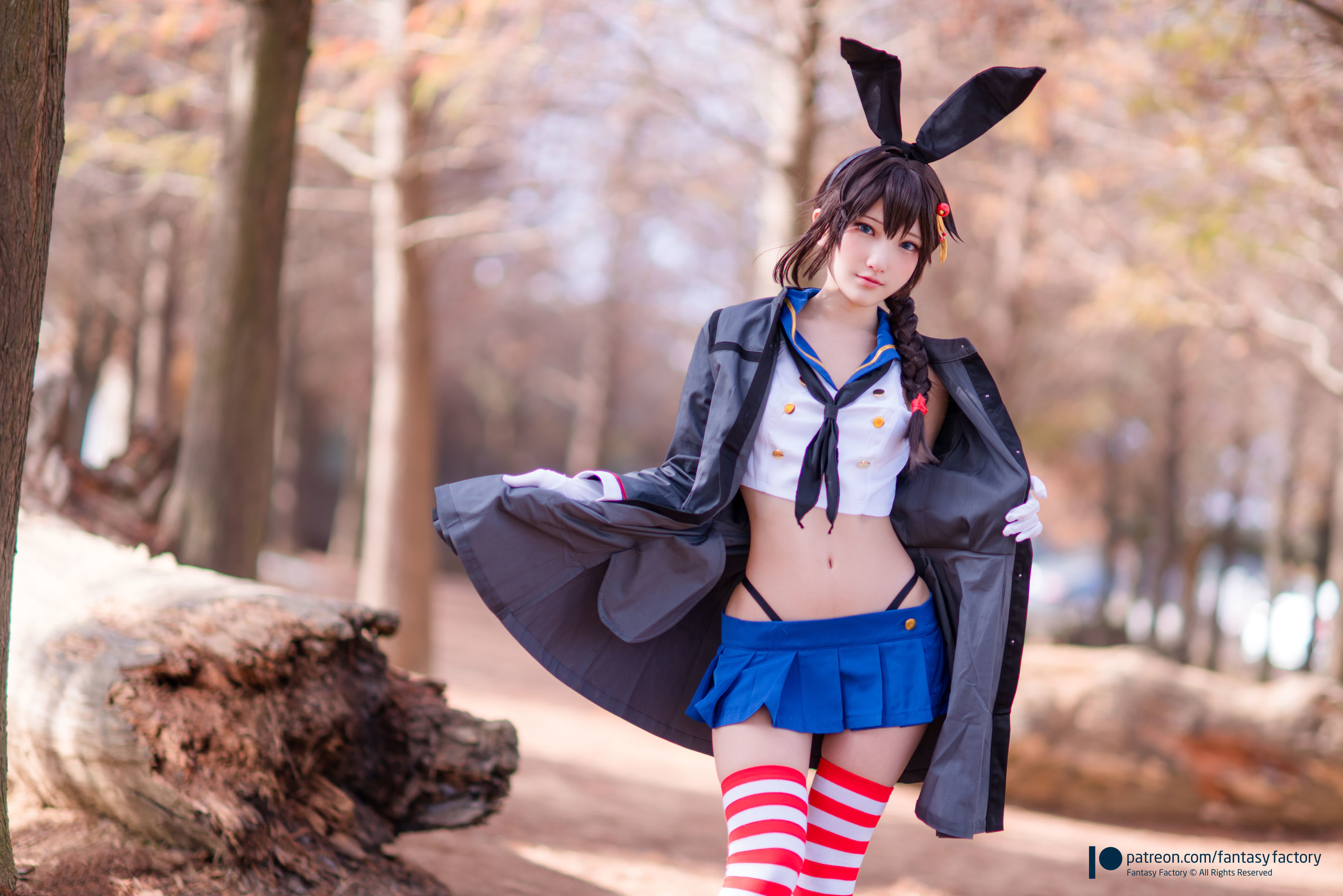 [Fantasy Factory] 小丁Cosplay – JK制服 水手小兔 外拍 [66P]插图5