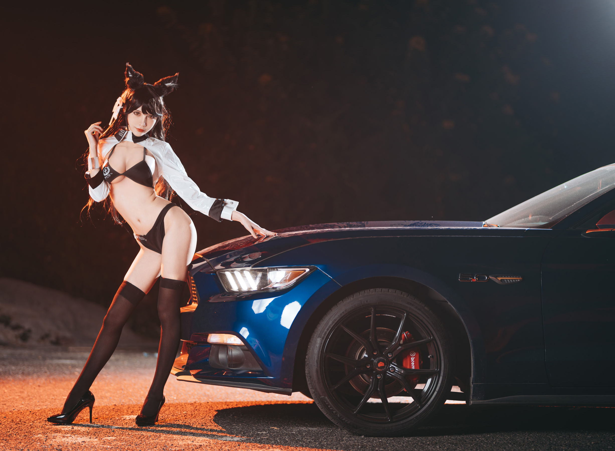 [Cosplay写真] 动漫博主一只冉呐 – 爱宕赛车 [21P]插图2