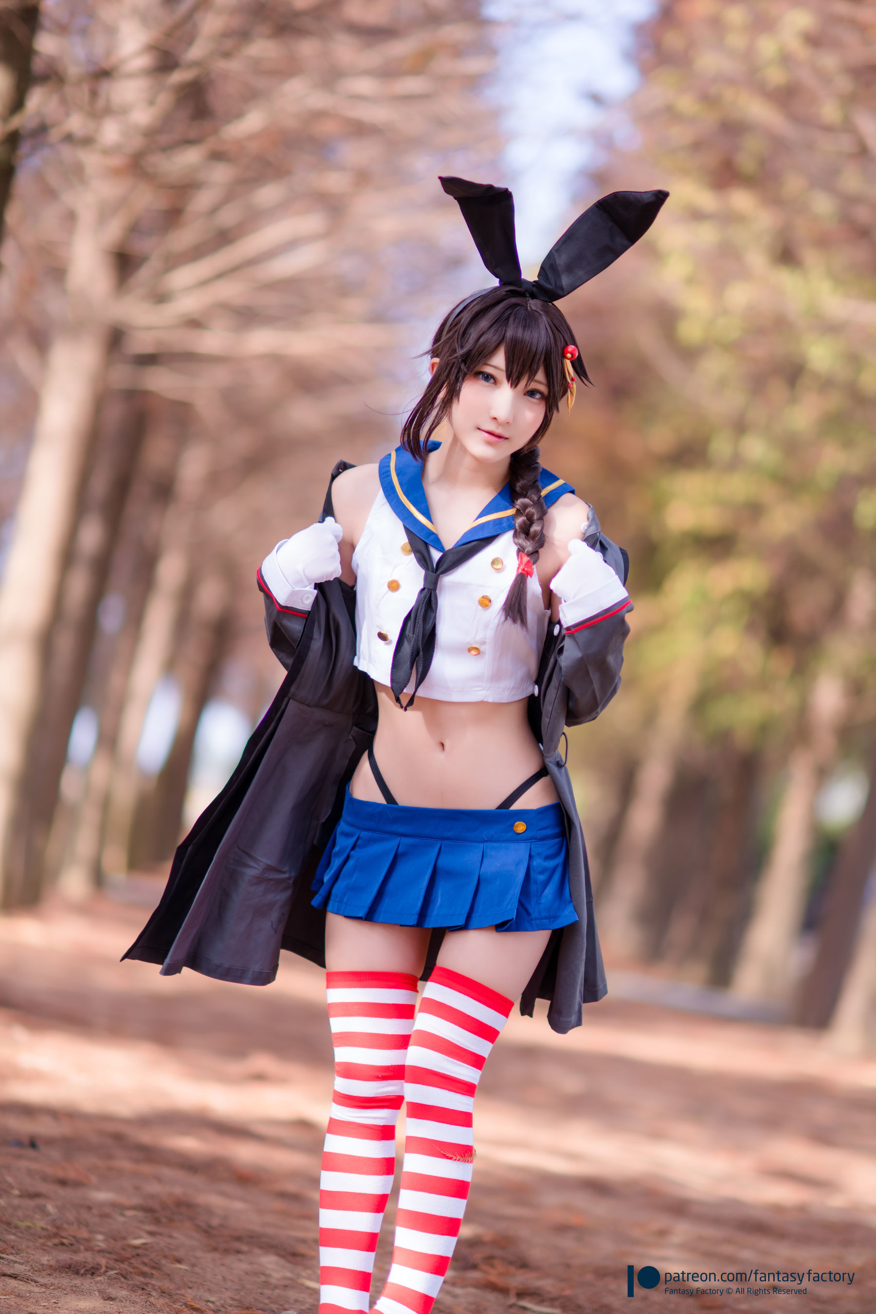 [Fantasy Factory] 小丁Cosplay – JK制服 水手小兔 外拍 [66P]插图4
