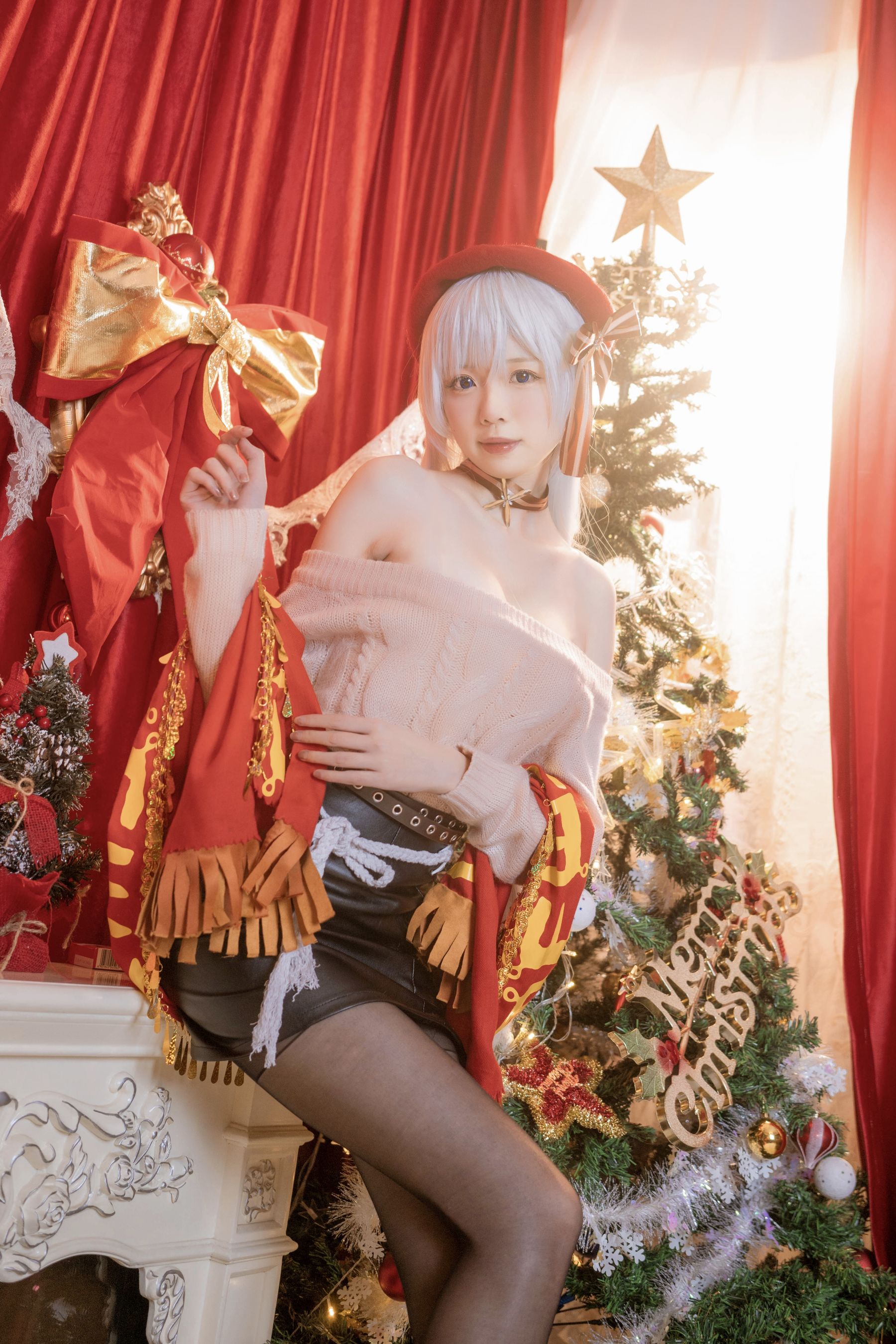 [Cosplay写真] 动漫博主炸酱沐沐 – 贝尔法斯特 女仆的购物日 [25P]插图3
