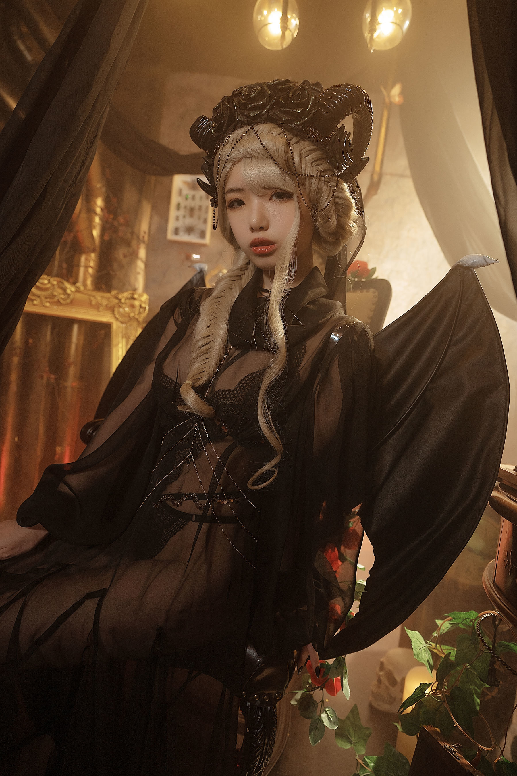 [萝莉COS] 雯妹 – 魅魔 gothic devil [16P]-美图馆