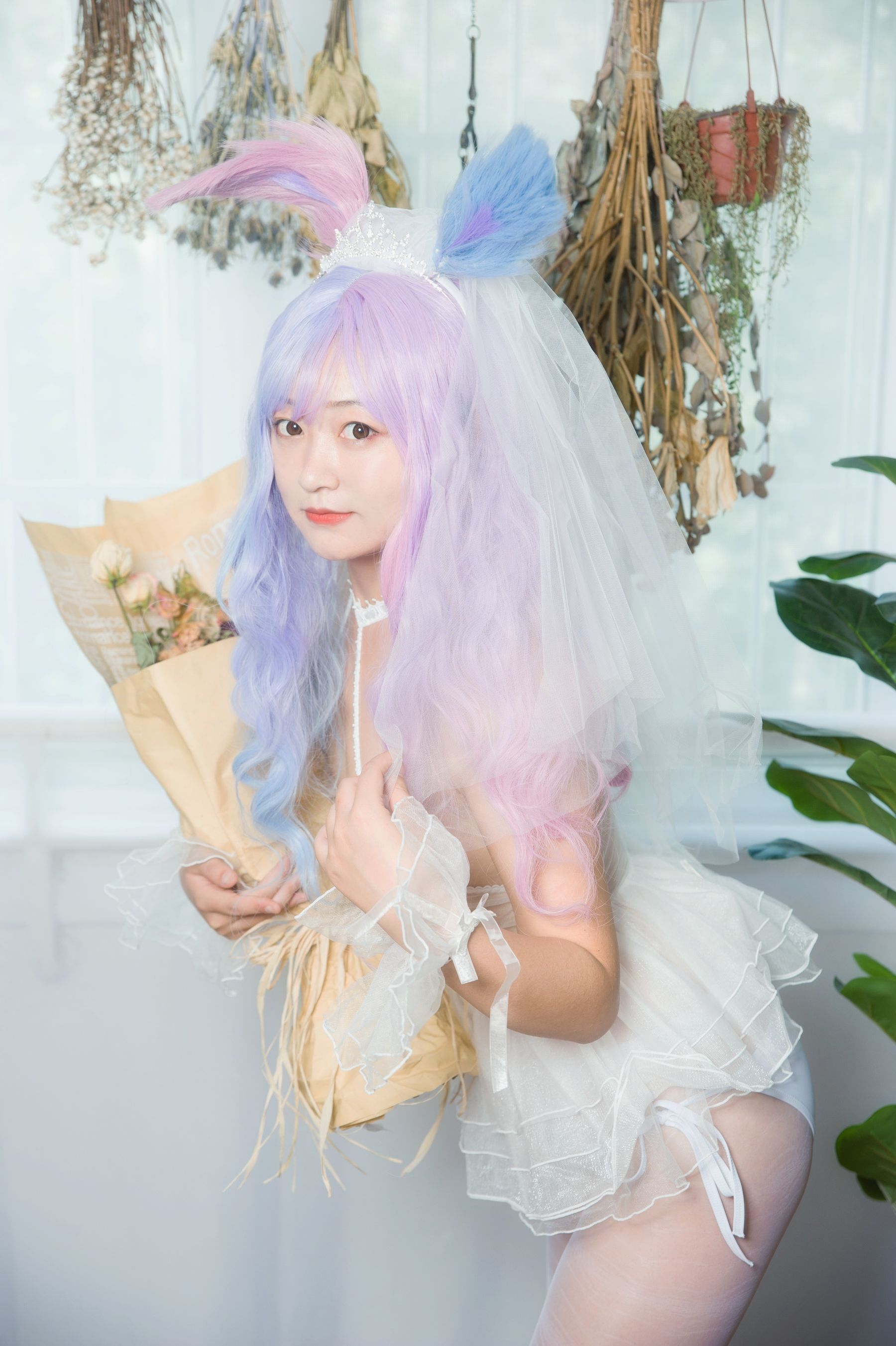 动漫博主大碗排面 婚纱兔白丝婚纱 [23P]插图7