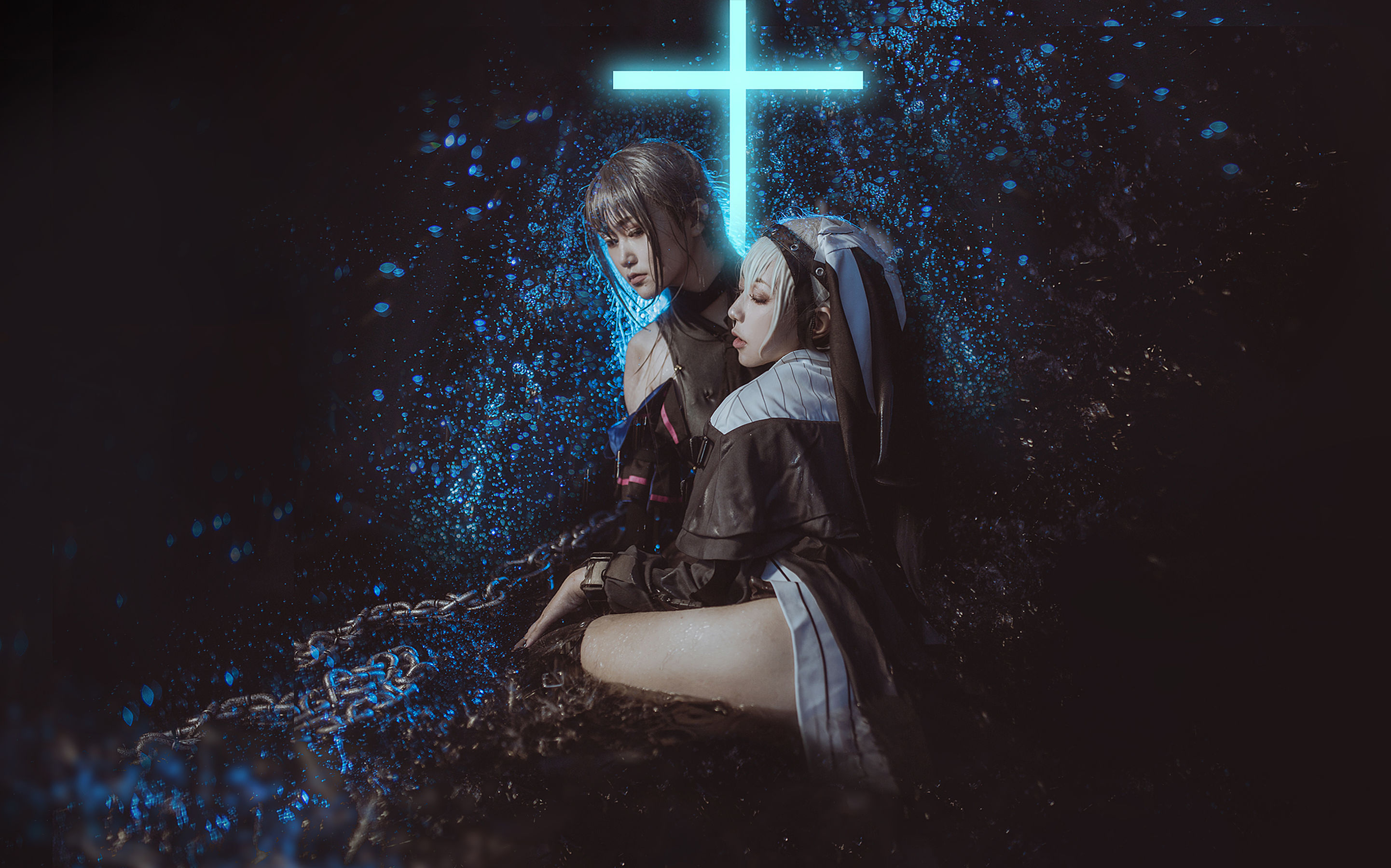 微博萌妹蓝小沂KiKi – 明日方舟 幽灵鲨 [8P]插图5