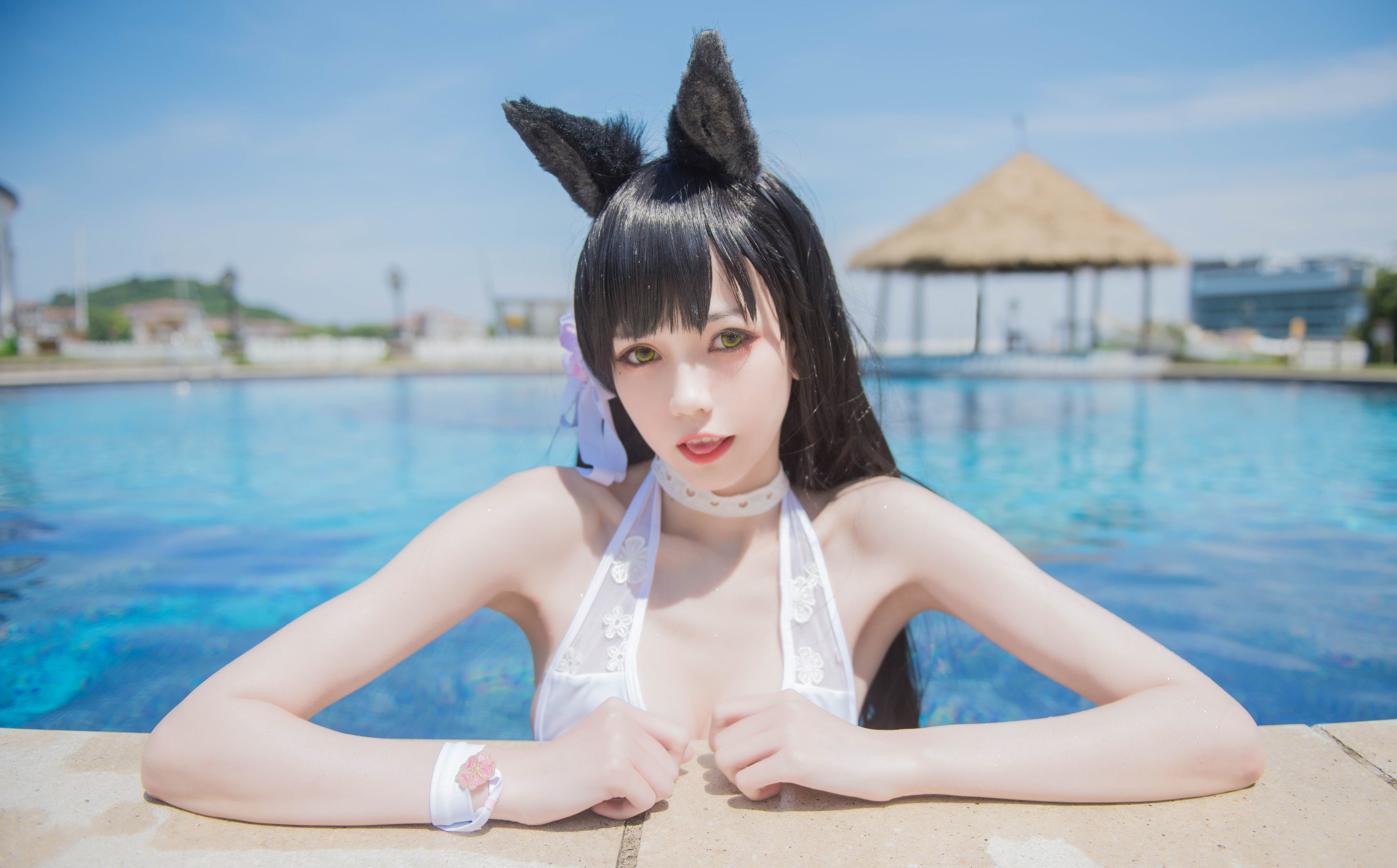 [萝莉COS] 小妖精你的负卿 – 爱宕泳装 [18P]插图5