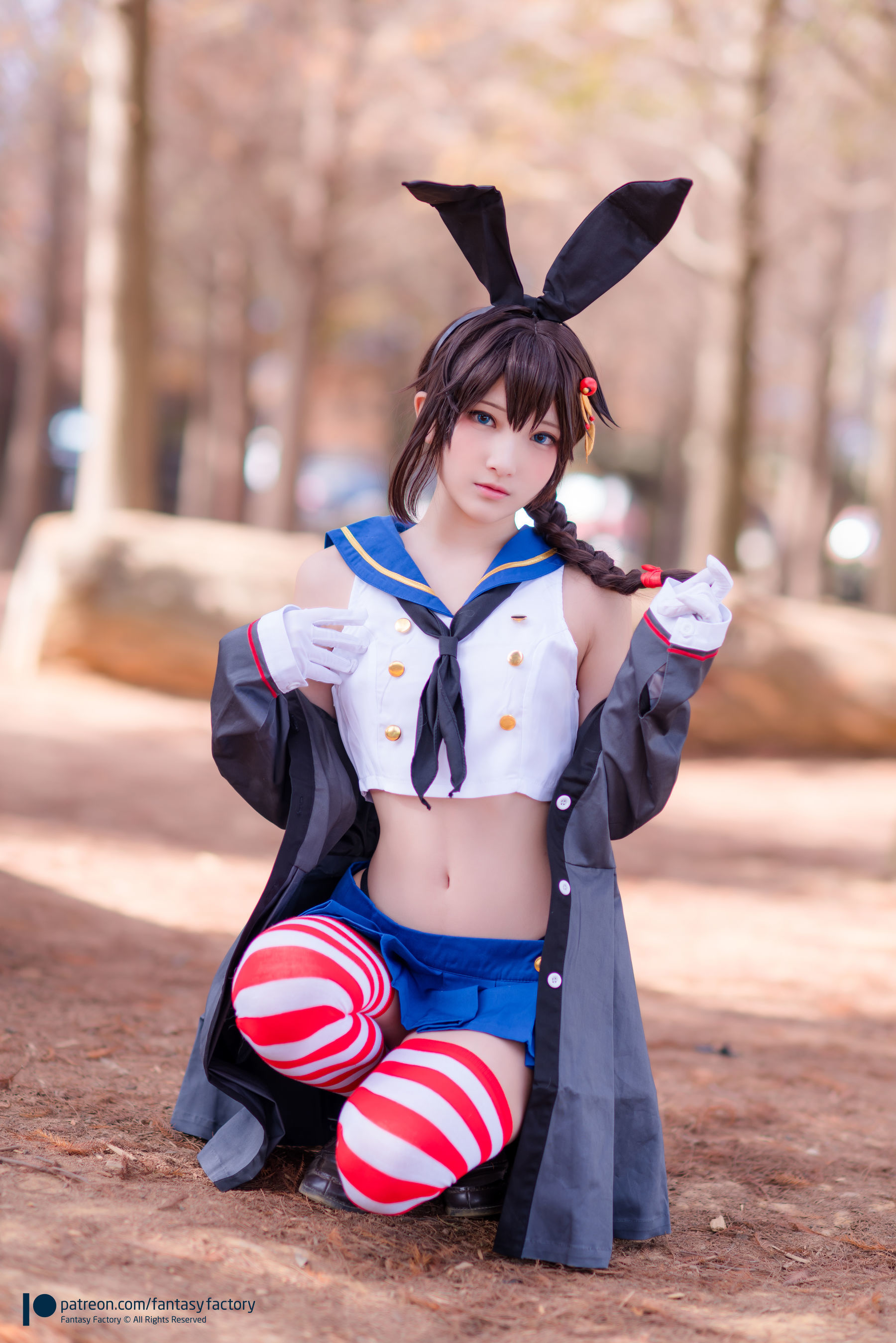 [Fantasy Factory] 小丁Cosplay – JK制服 水手小兔 外拍 [66P]插图7