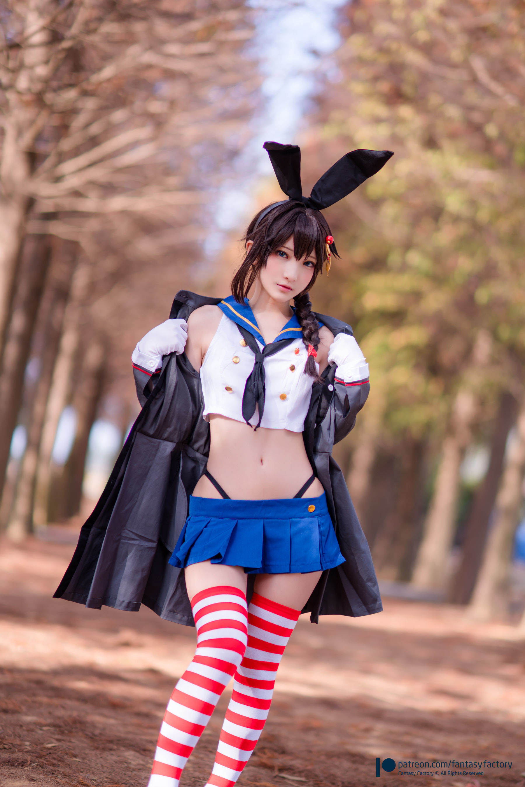 [Fantasy Factory] 小丁Cosplay – JK制服 水手小兔 外拍 [66P]插图3