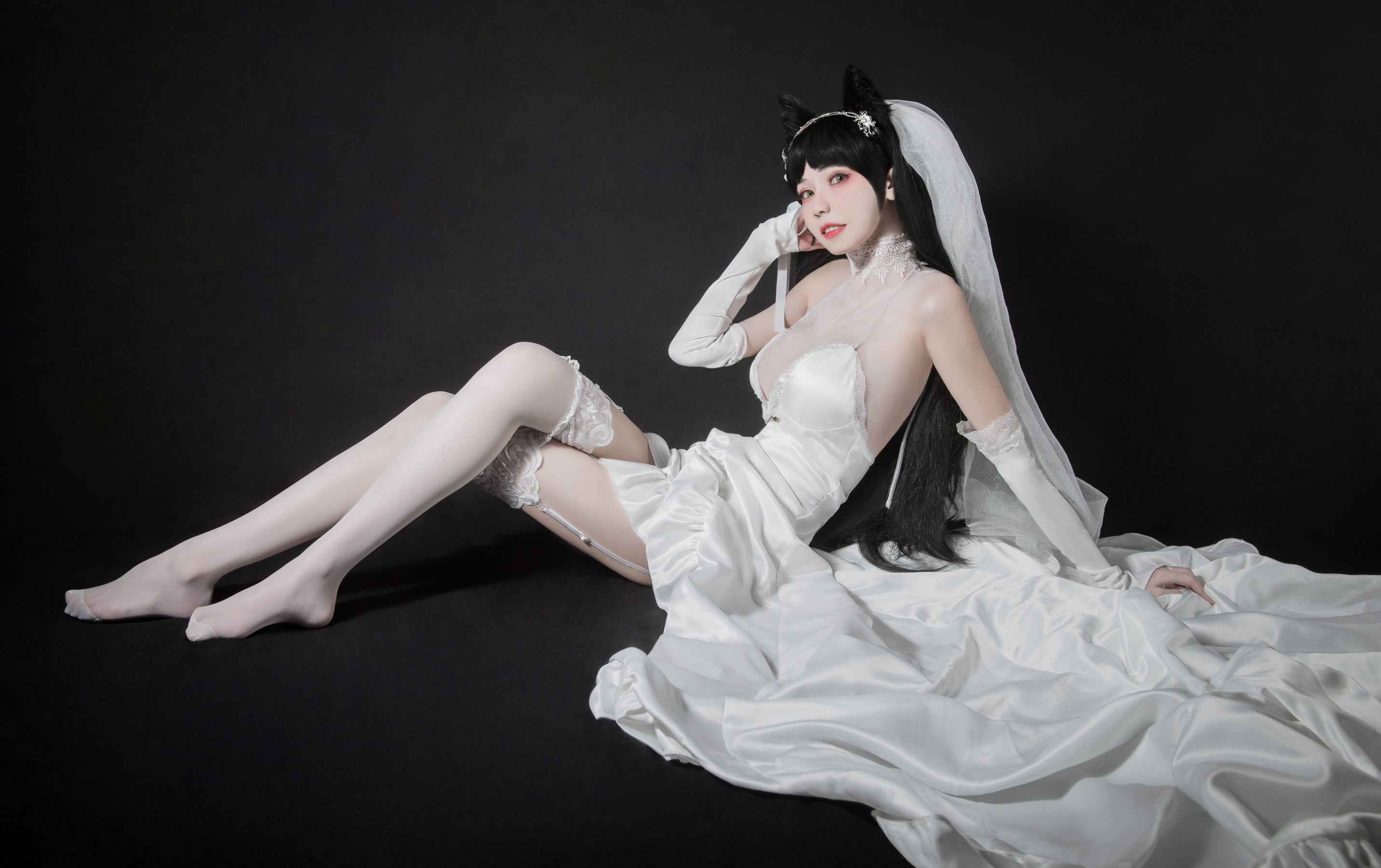 [萝莉COS] 小妖精你的负卿 – 爱宕花嫁 [9P]插图4
