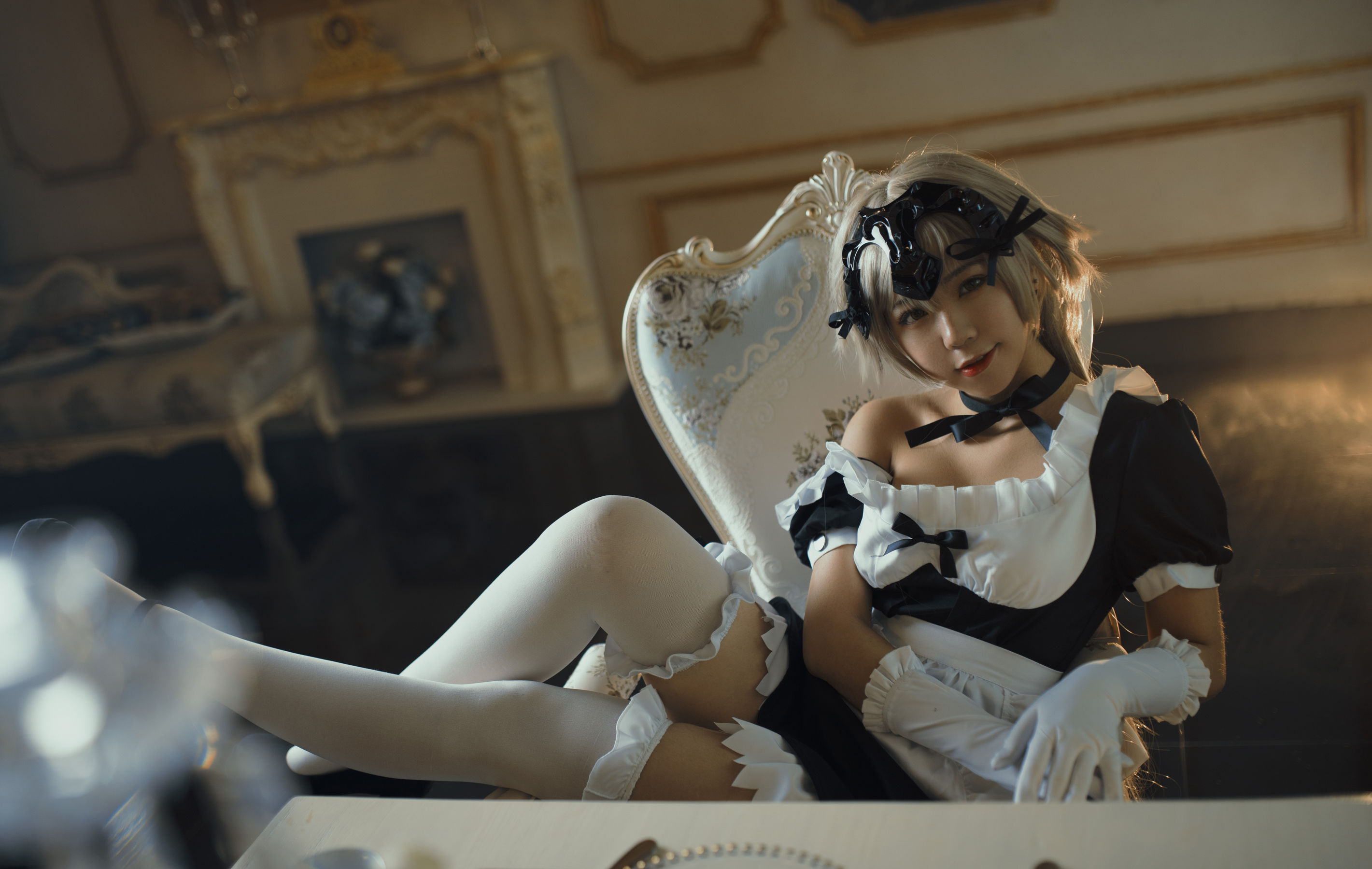 微博萌妹蓝小沂KiKi – 黑贞德女仆 [11P]插图2