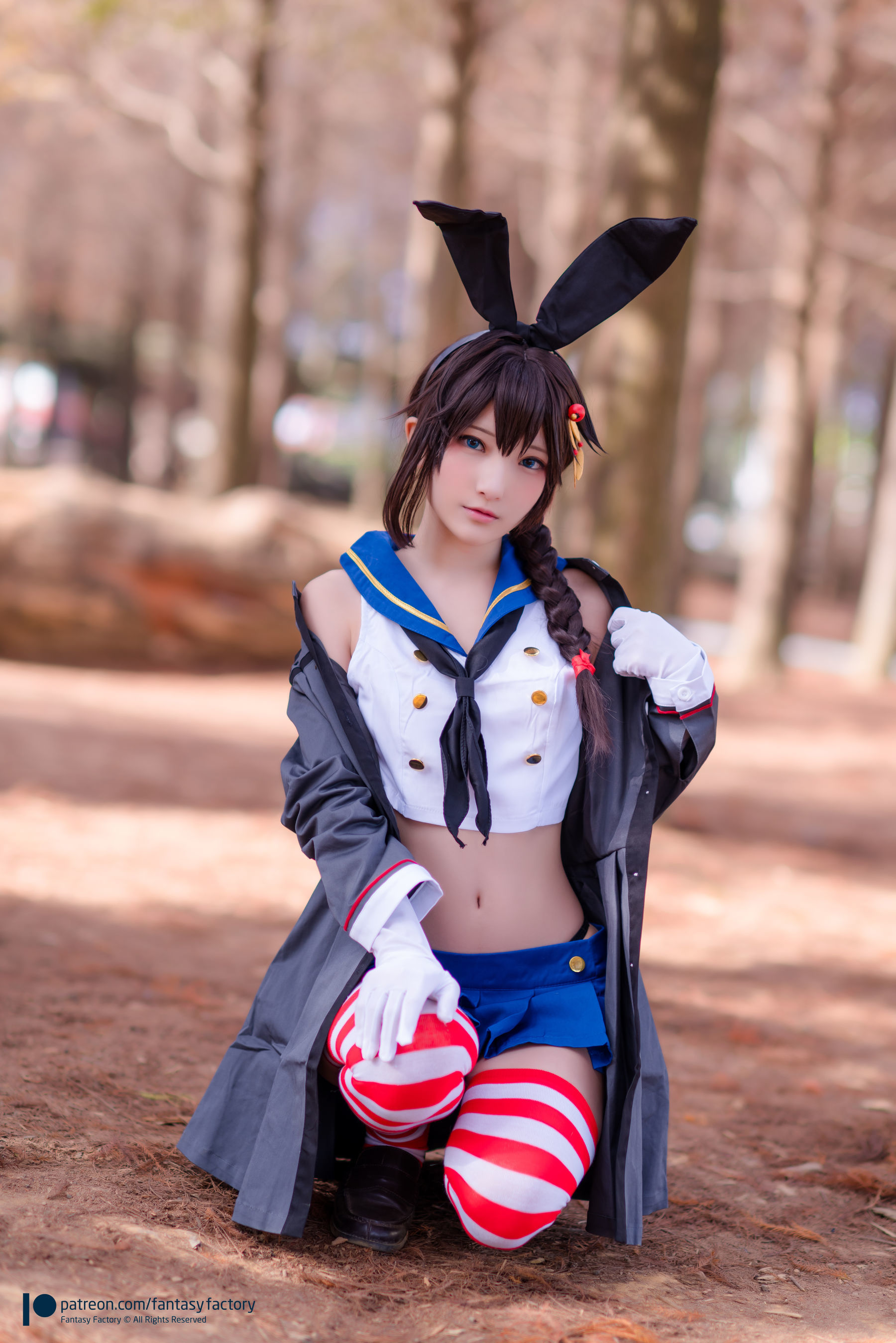 [Fantasy Factory] 小丁Cosplay – JK制服 水手小兔 外拍 [66P]插图6