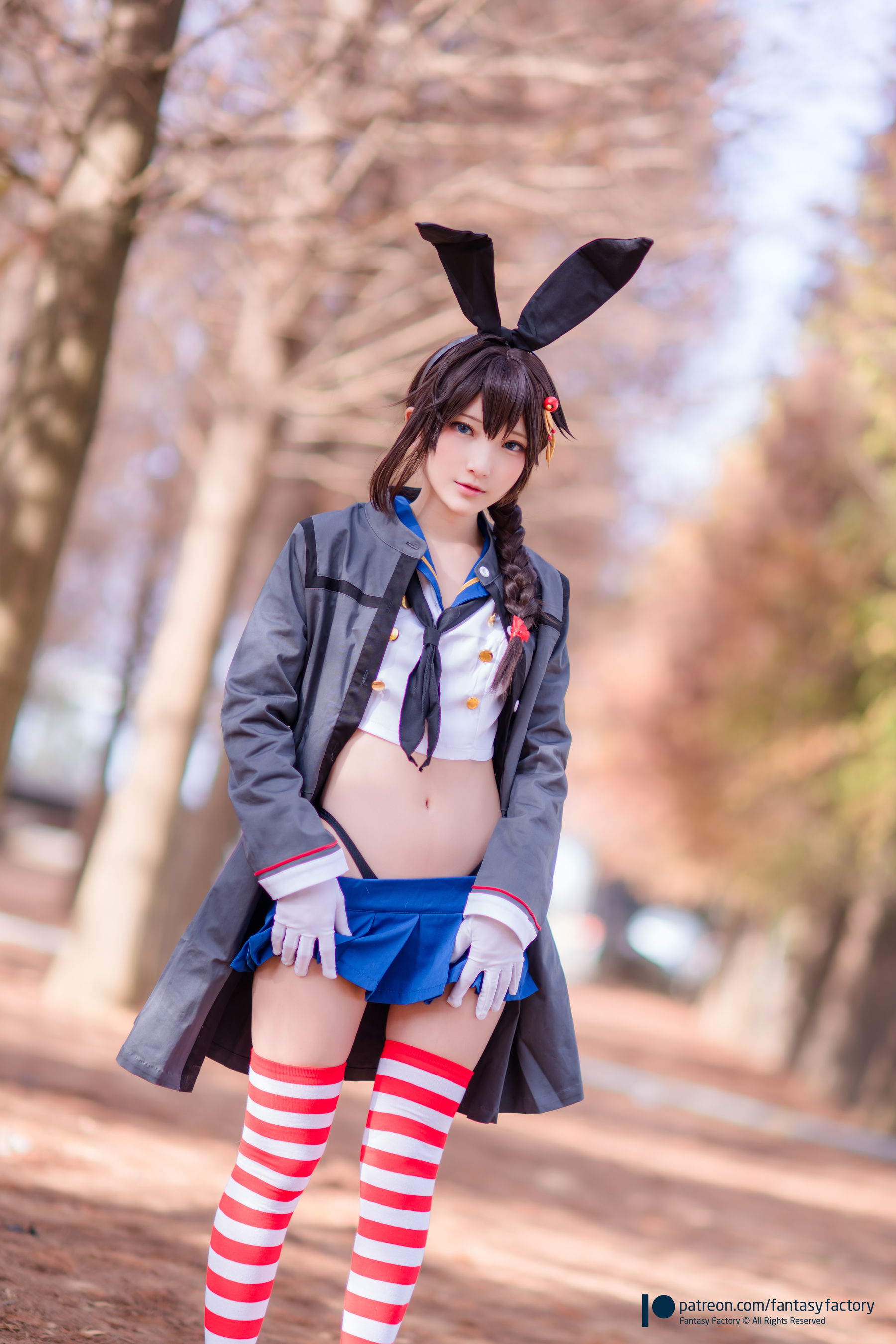 [Fantasy Factory] 小丁Cosplay – JK制服 水手小兔 外拍 [66P]插图2