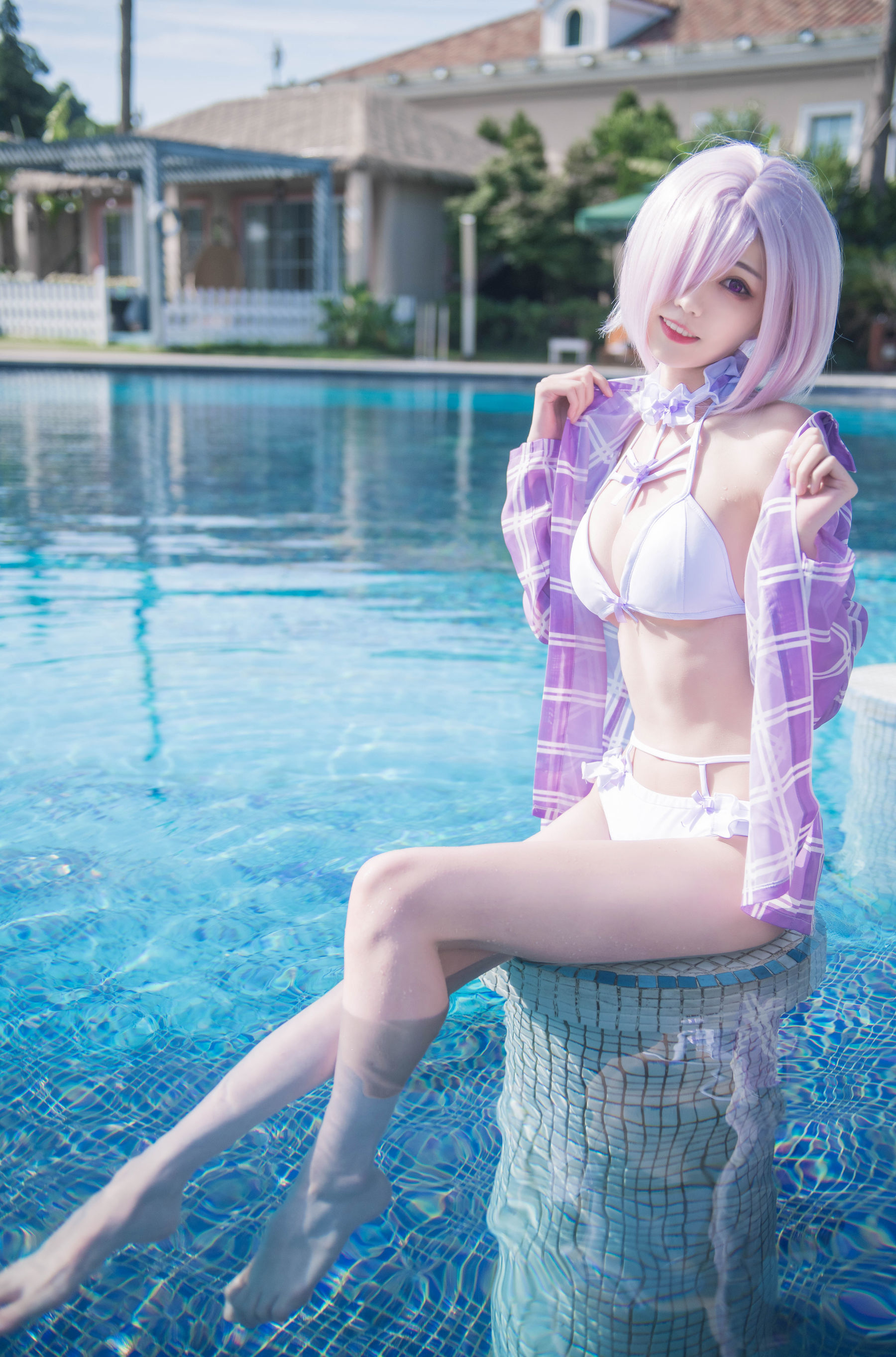 [萝莉COS] 小妖精你的负卿 – 玛修泳装 [16P]插图6