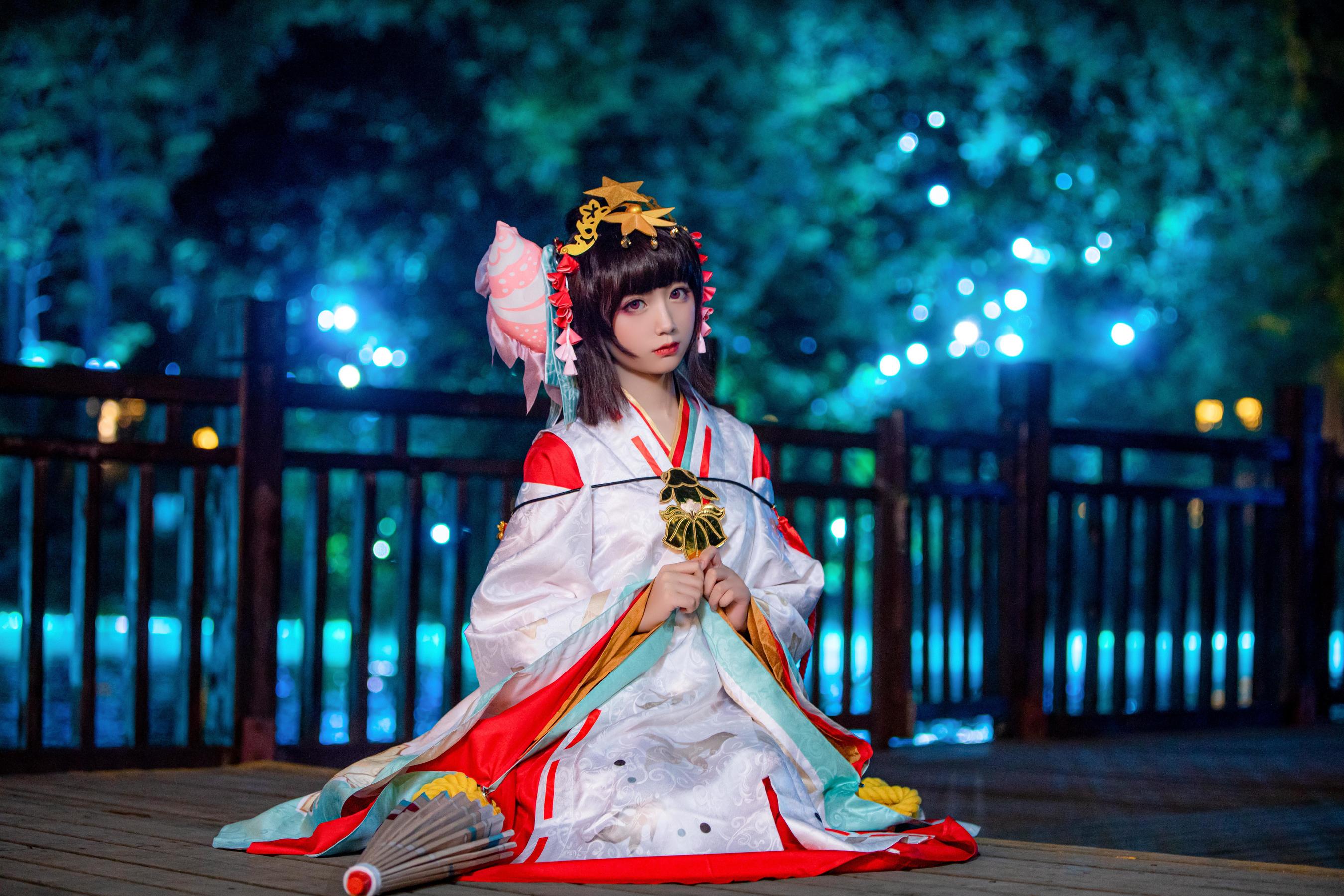 [Cosplay写真] 动漫博主弦音sic – 阴阳师 神乐 [15P]-美图馆