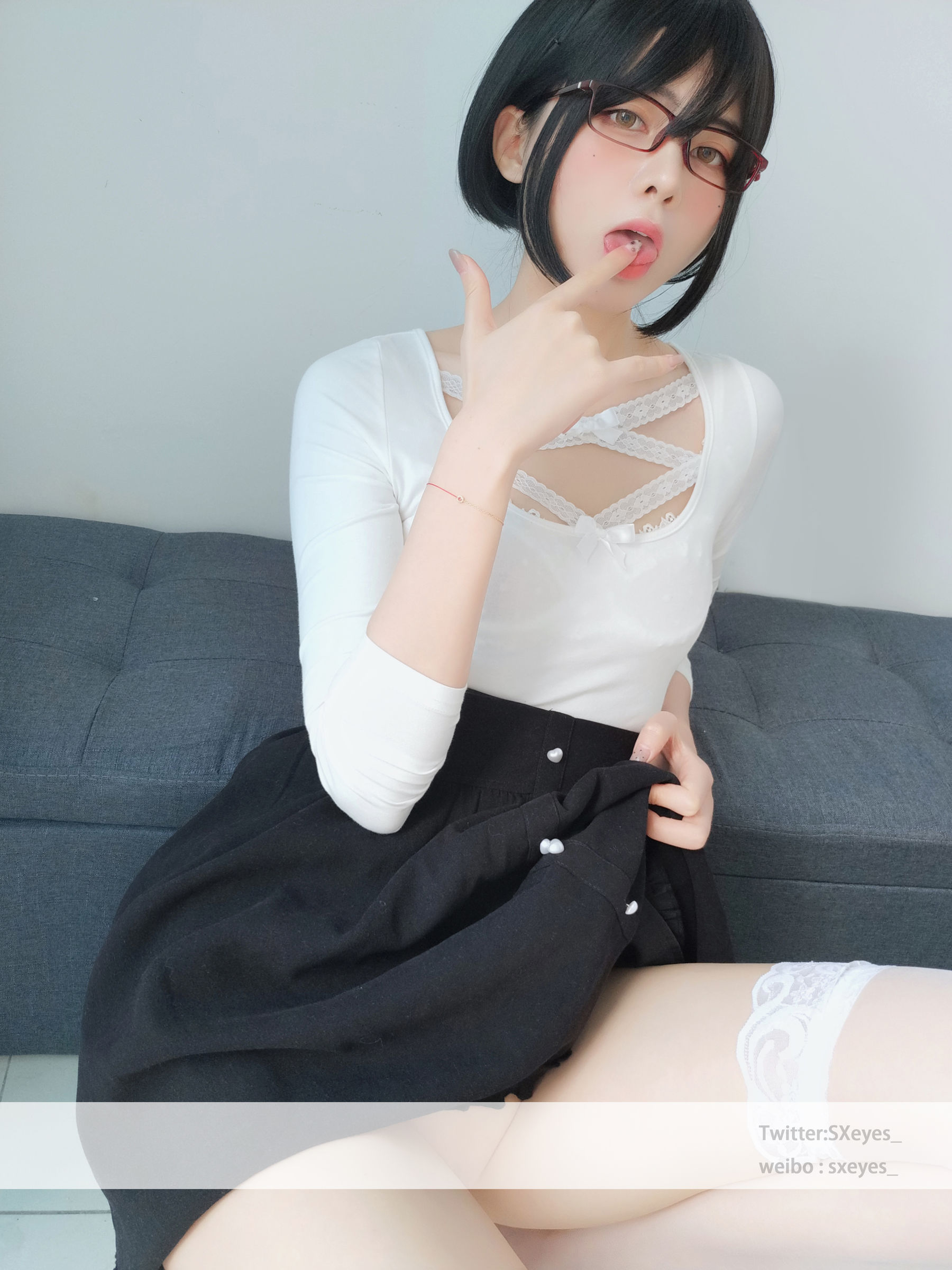 萌妹子眼酱大魔王w 白蕾丝姐姐 [27P]插图2