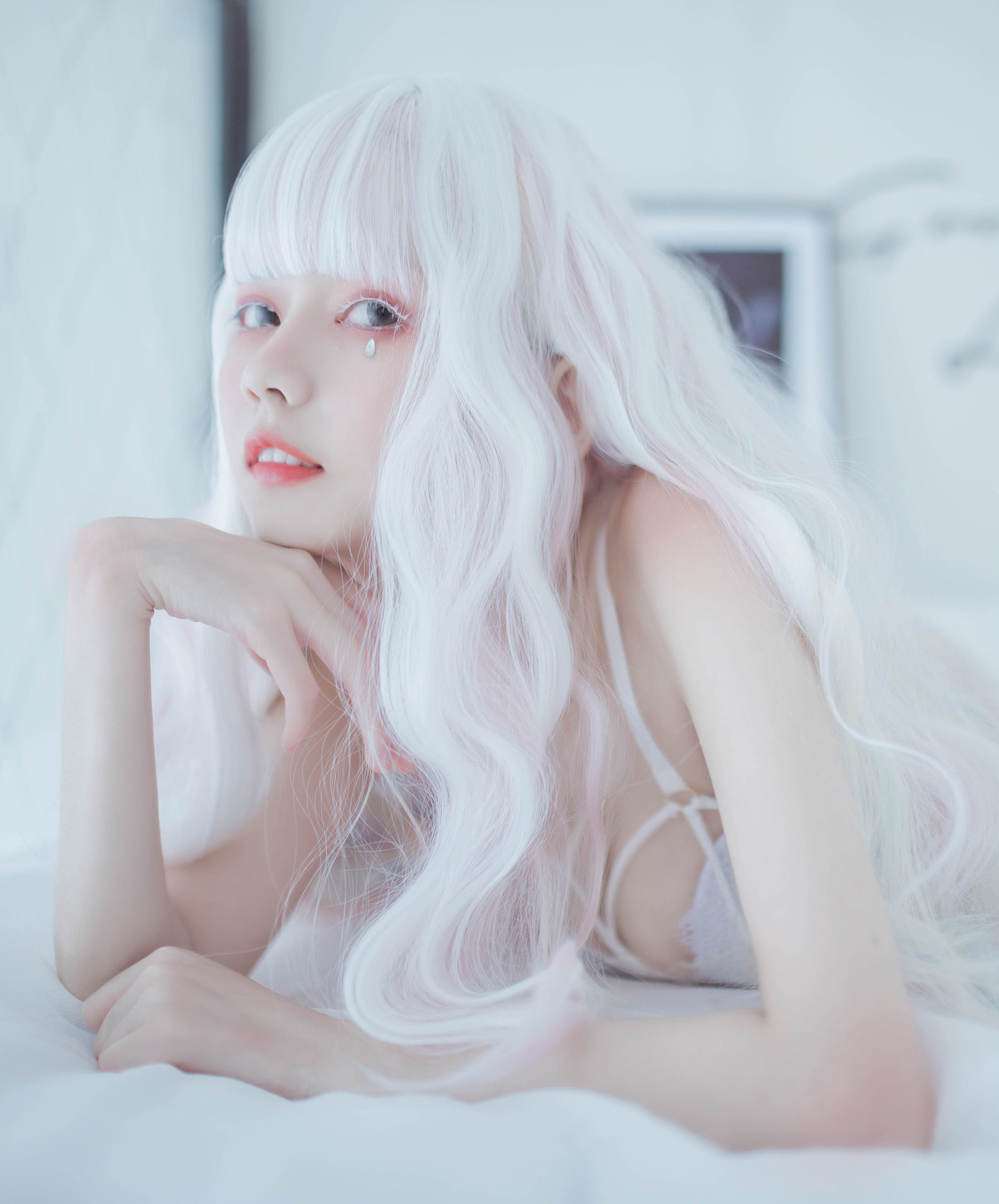 [萝莉COS] 小妖精你的负卿 – 白色蕾丝私房 [33P]插图5