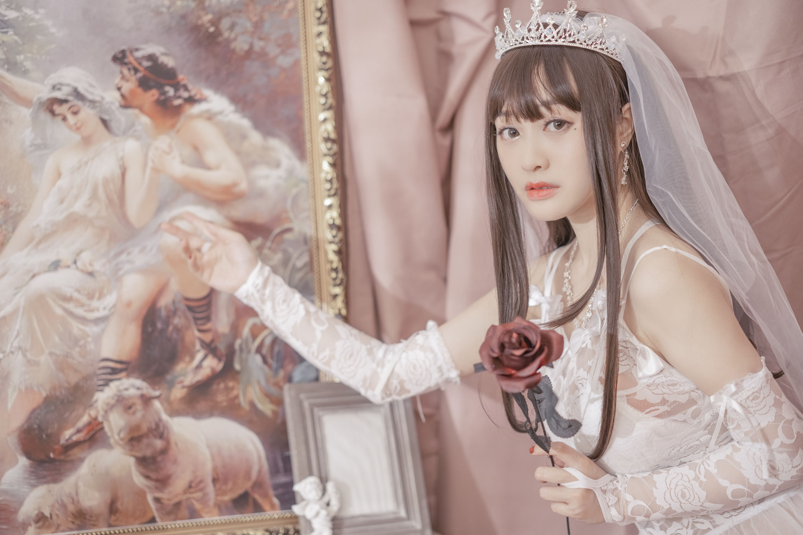 动漫博主脱尾巴Mizuki – 婚纱 [30P]插图2