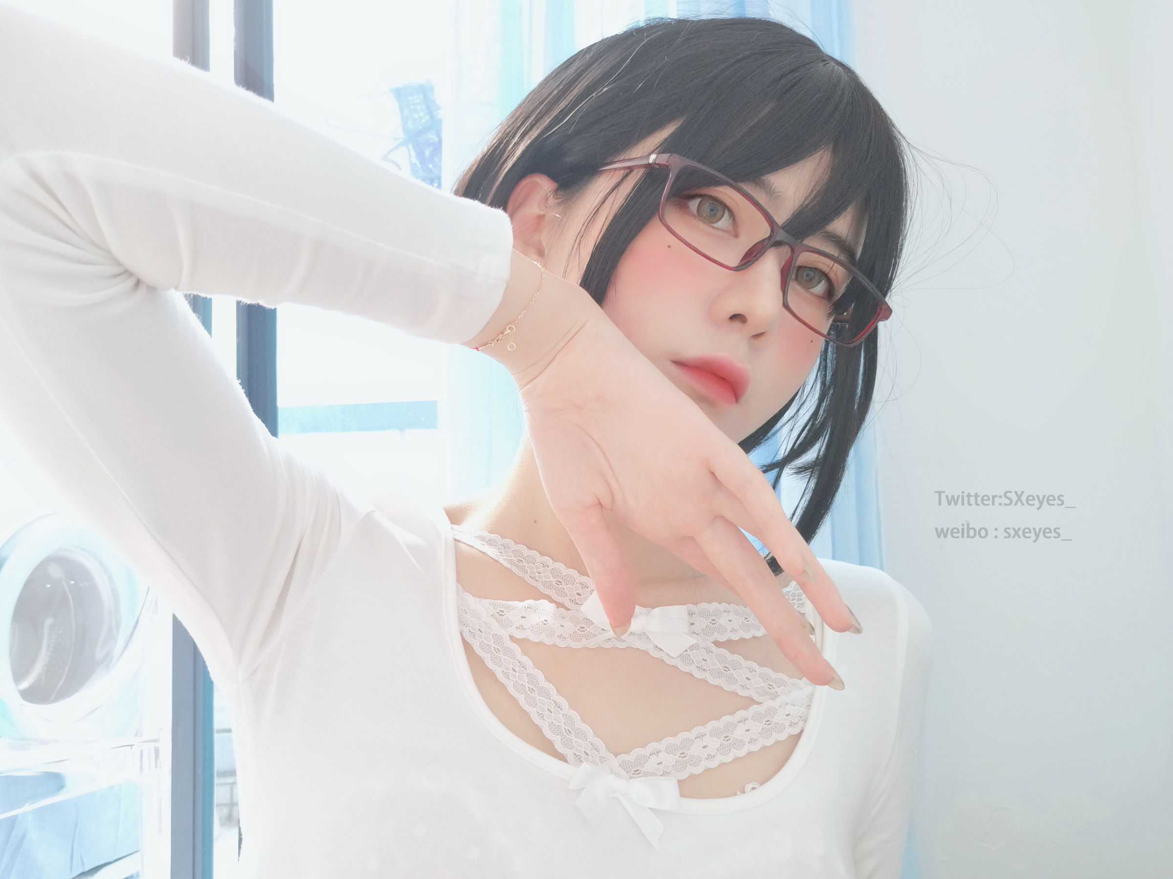 萌妹子眼酱大魔王w 白蕾丝姐姐 [27P]插图4