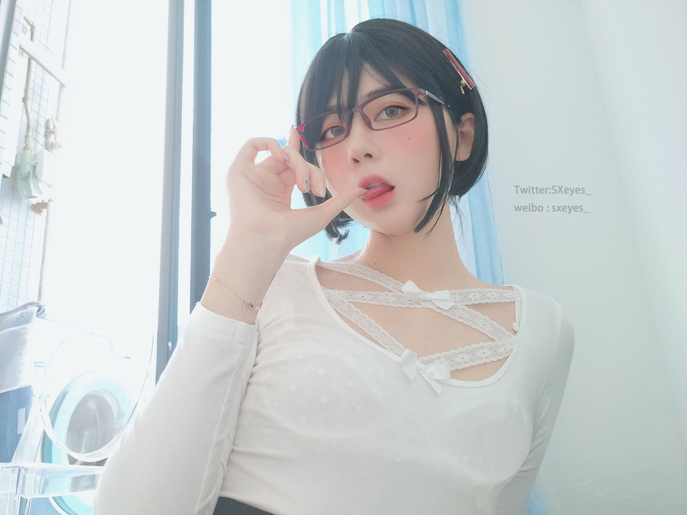 萌妹子眼酱大魔王w 白蕾丝姐姐 [27P]插图5
