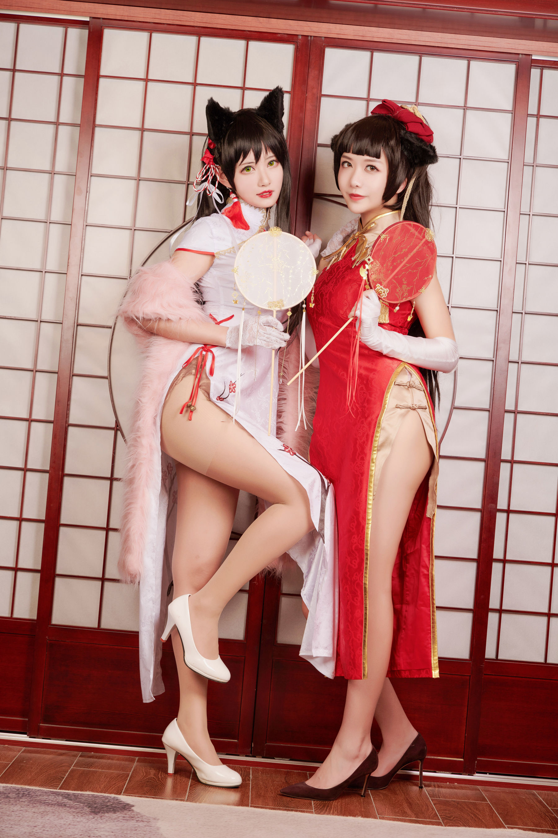 源纱希喵喵喵&Meiyi_烛墨 犬獒旗袍 [12P]插图2