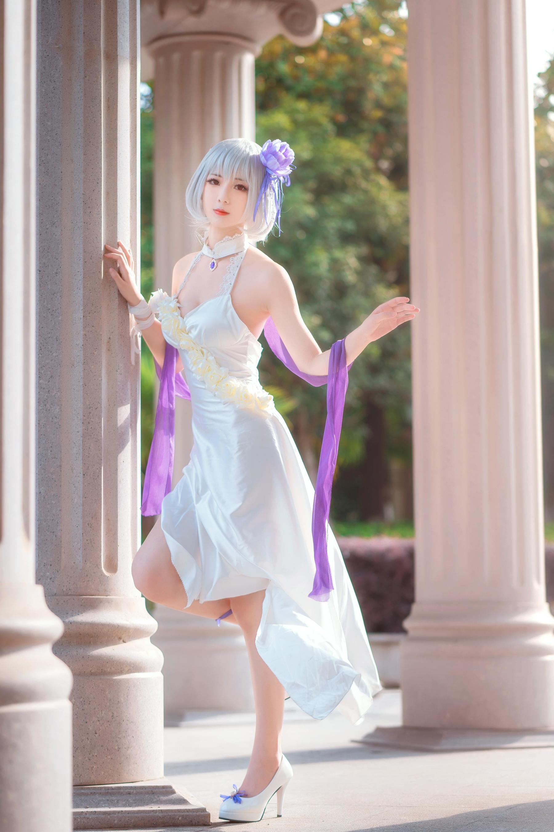 [Cosplay写真] 小姐姐弥音音ww – 天狼星 纯白蔷薇 [8P]-美图馆