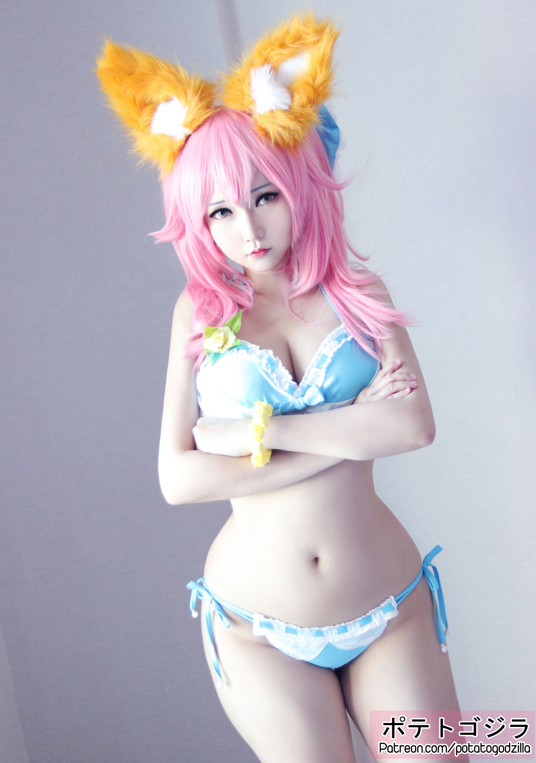 Coser小姐姐Potato Godzilla – Tamamo Bikini [20P]-美图馆