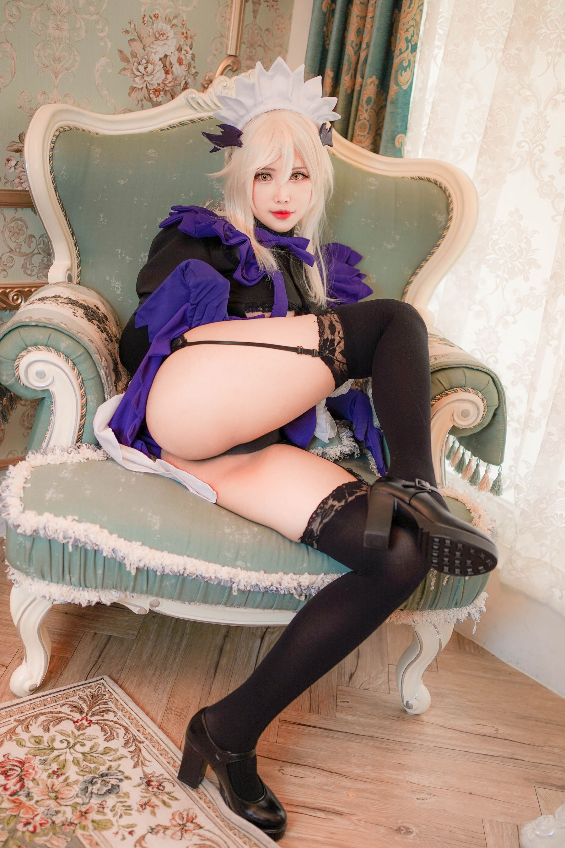 Coser萱-KaYa – 泳装阿尔托莉雅女仆 [24P]插图3