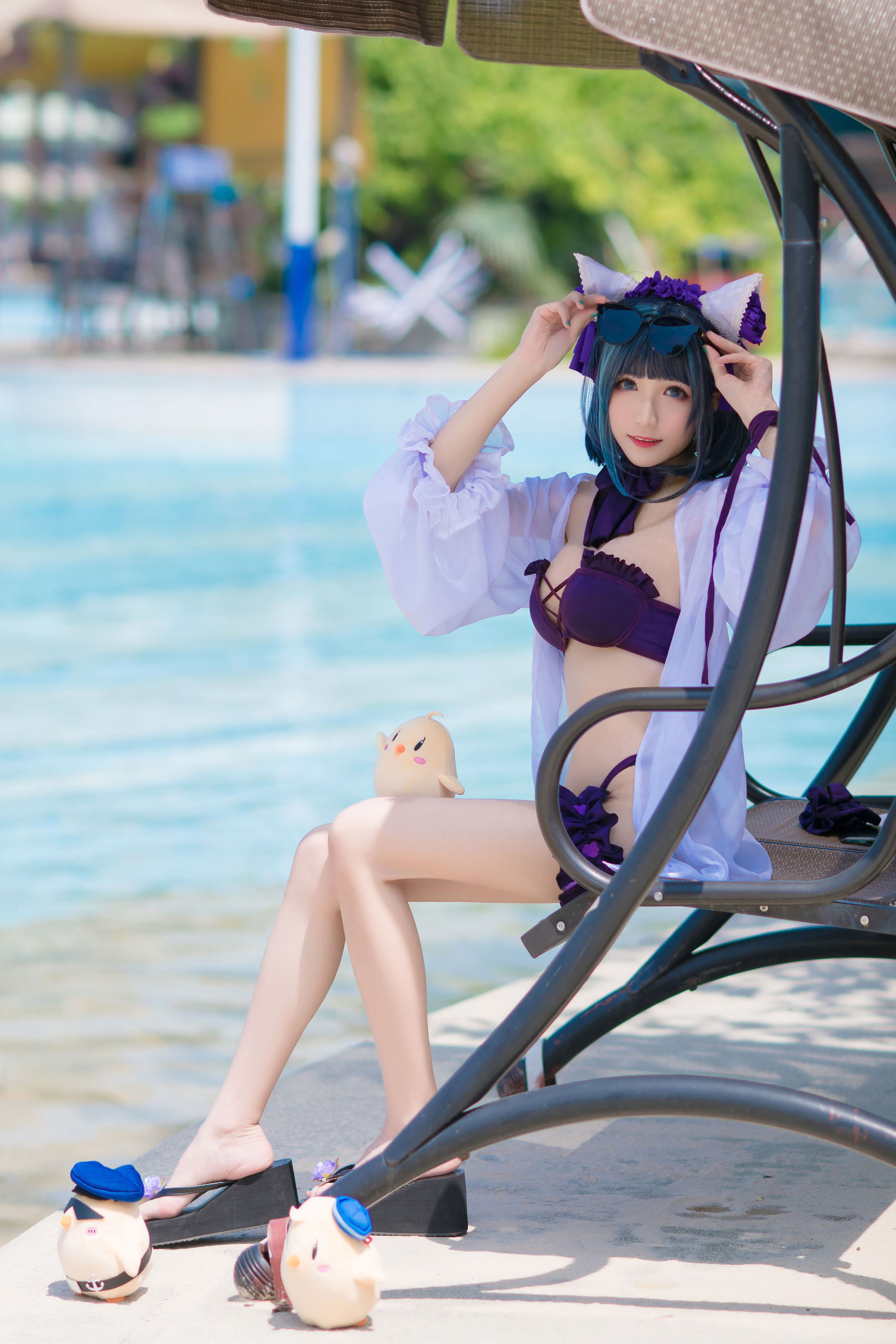 Tomoyo酱 – 碧蓝 柴郡泳装 [18P]插图2