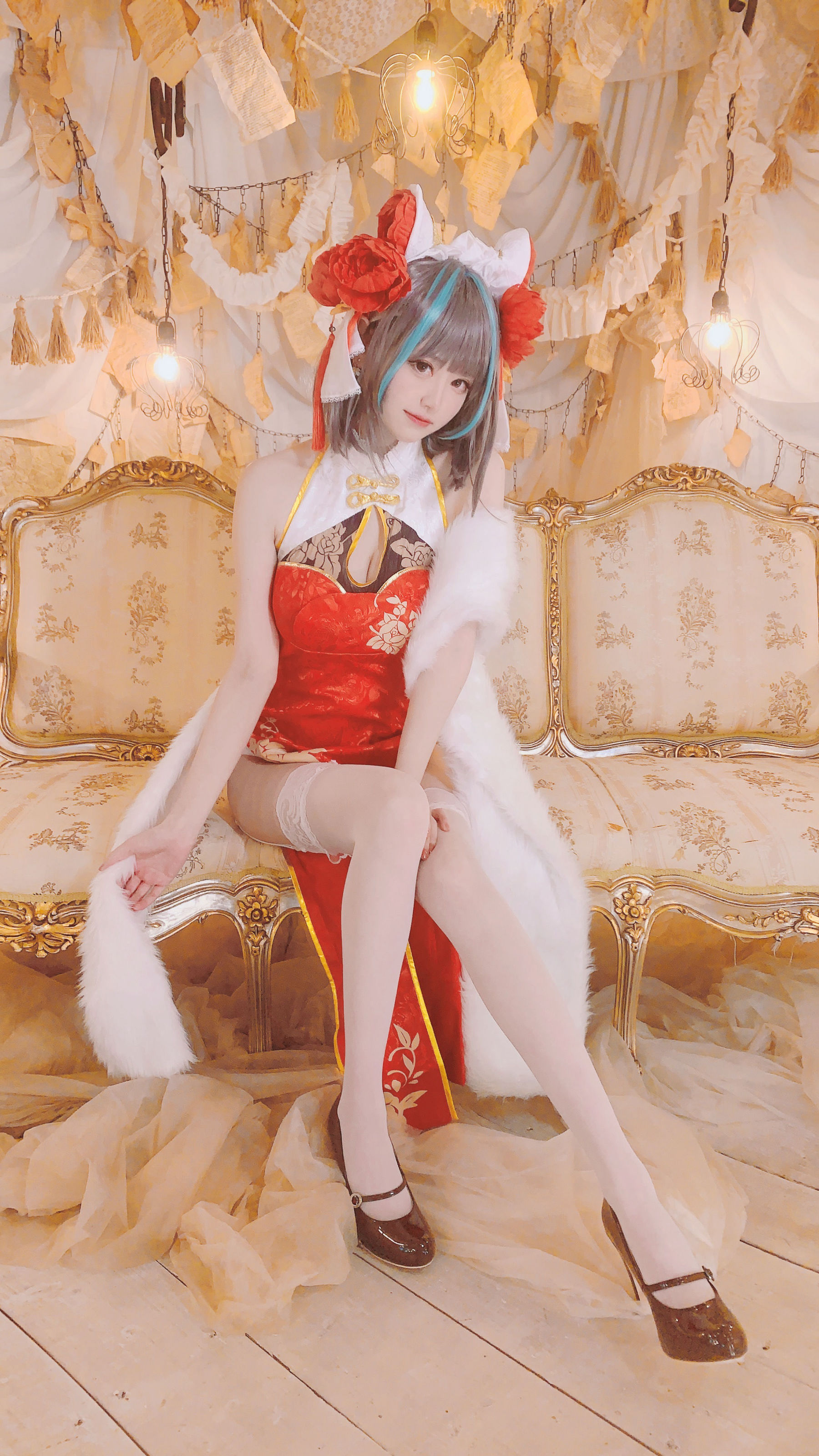 千阳(ちよ) – 柴郡旗袍cos [9P]-美图馆