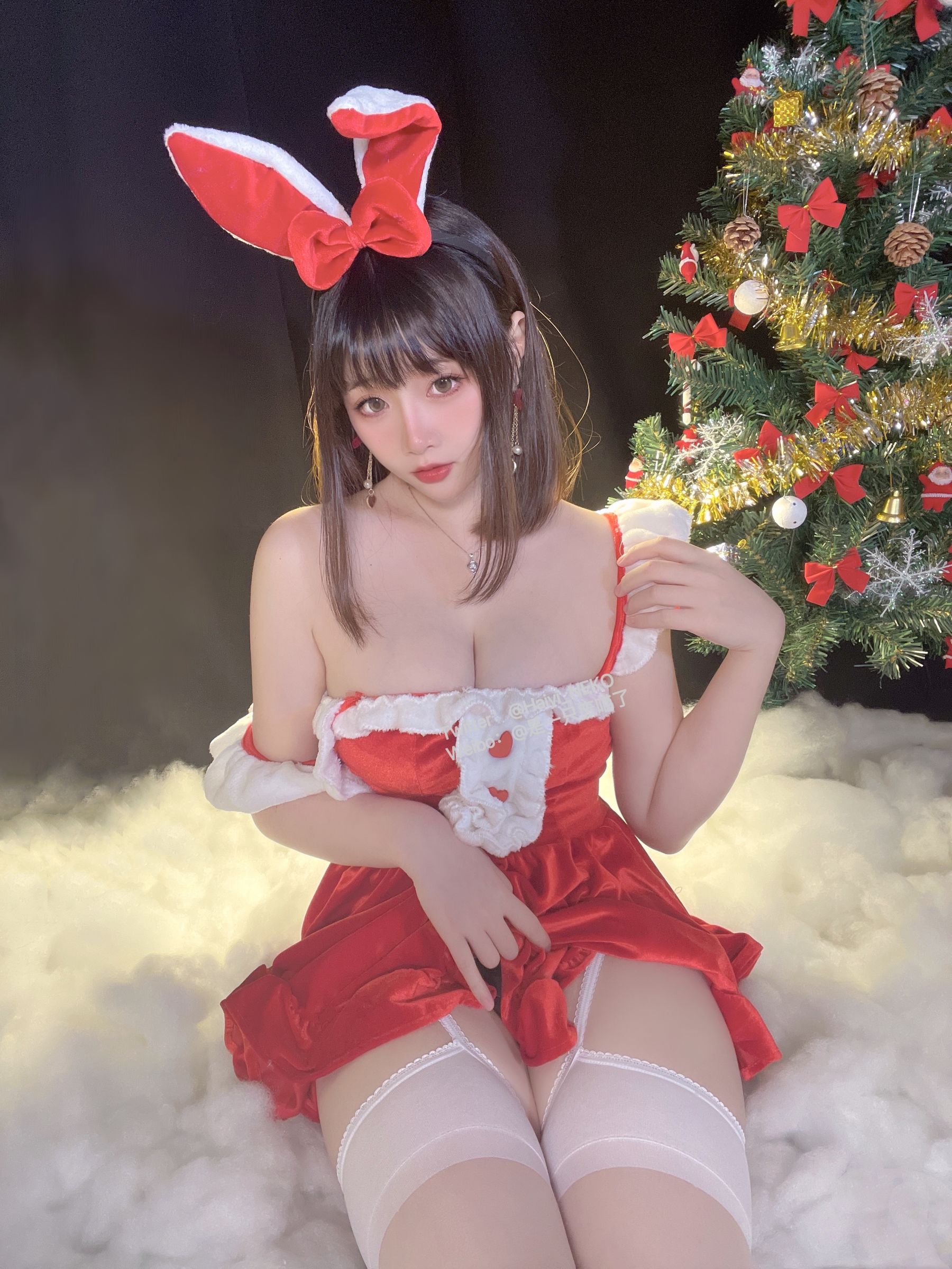 是一只废喵了 – 圣诞连衣裙 [72P]插图4